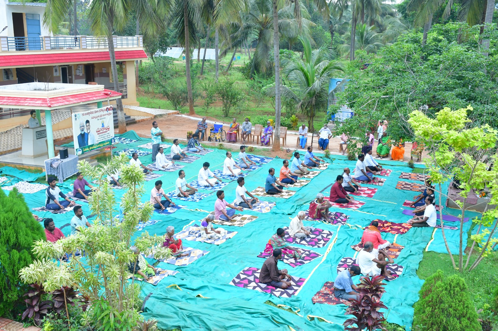 Yoga Day activity with residents and supporters